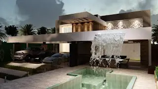 PLANTA 06 - Casa Térrea em Terreno em aclive. Projeto 3D
