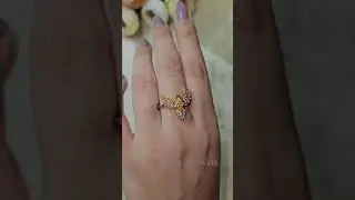 Phoenix Bird Two Tone Orange Diamond Ring By Gemlux Jewels #diamondring #phoenix #twotone