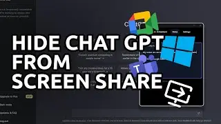 How To Hide ChatGPT when sharing screen! 🤫