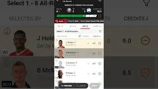 WI vs SCO Dream11 Prediction | WI vs SCO Dream11 Prediction Today Match | WI vs SCO #shorts #cricket