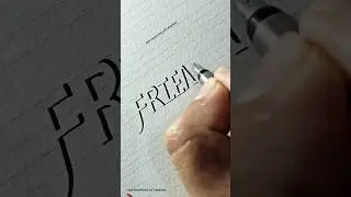 Writing FRIEND in 3d shadow lettering #shorts #trending #art