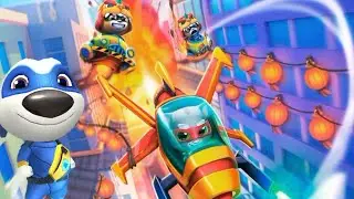 Talking Tom hero dash gameplay | New update Unlocked New world & Safe The Super Angela / Catch Hank
