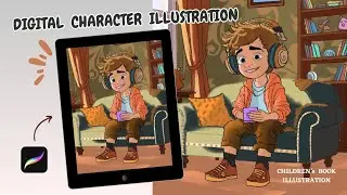PROCREATE! Digital character illustration | procreate timelapse | children's book illustration