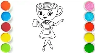 Ballerina Cappuccina Drawing, Painting & Coloring For Kids and Toddlers_ Child Art