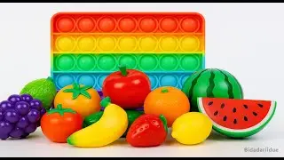 How to Cutting Plastic Fruit Vegetables, Popit | Satisfying Video Popit
