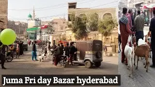 Juma Bazar Friday market near paka qila hyderabad 