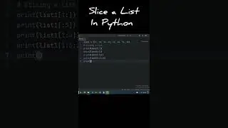 Slicing of a List in Python 