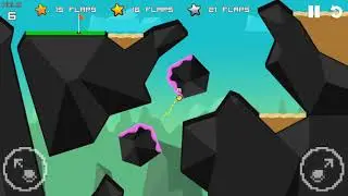 Flappy Golf &ndash; Low-Poly Land &ndash; Hole 6 in 12 Flaps