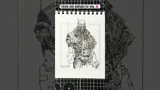 Steampunk art | ink drawing | no ai 🖊️ #cyberart #robot #cyberpunk #animatic  #inkdrawing #artwork