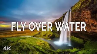 Fly Over Waterfalls, Rivers and Oceans with Ambient Music for Relaxation (4K UHD Drone Film)
