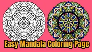 Mandala Coloring Page Colored With Relaxing Music Colored By Osman Mandalas World | Video 146