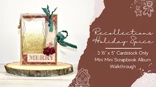 Holiday Spice Recollections Cardstock Only Mini (Mini?) Scrapbook Album