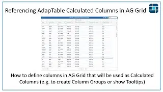 Referencing AdapTable's Calculated Columns in AG Grid