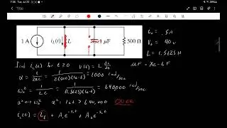 Overdamped Step Response of a Parallel RLC Circuit