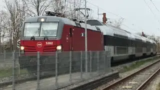 DSB EB 3202 Vectron | Herf&oslash;lge station