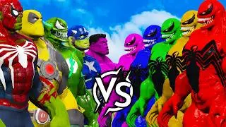 HULK TEAM VS VENOM TEAM BATTLE