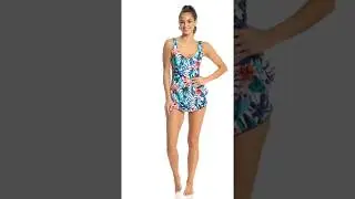 Maxine Palmetto Spa Chlorine Resistant Sarong One Piece Swimsuit | SwimOutlet.com