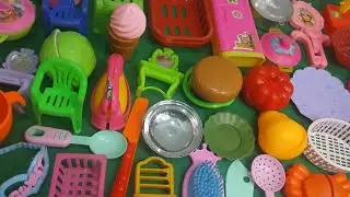 Satisfying with unboxing #colr full miniature barbie kitty kitchen sapoon set toys #asmr #video 😍
