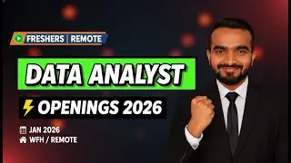 Data Analyst Jobs for Freshers 2026 🚨 Work From Home | Remote MNC Hiring