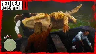RDR2 Гигантский аллигатор атакует сельскую местность, игровой процесс миссии🤠🤠🤠