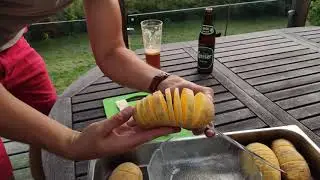 F&auml;cherkartoffel alias Grumpan Beste Beilage vom Grill! Einmal auch was f&uuml;r Vegetarier ;)
