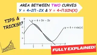 Calculating the Area Enclosed by Curves: Step-by-Step Guide with y = 4 + 2&pi; - 2x & y = 4 + &pi;sin(x)