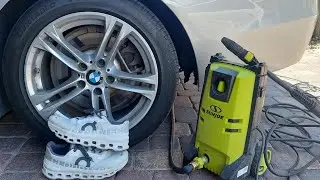 DIY HOW TO CLEAN WHITE MESH SHOES WITH WATER PRESSURE