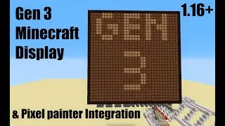 Поколение 3: дисплей 16x16 | Рабочий экран в Minecraft 1.16+