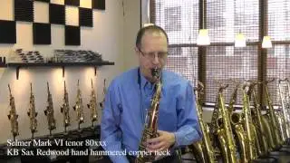 KB Sax necks comparison on Selmer Mark VI 80k tenor