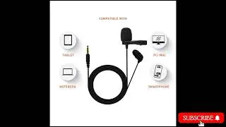 JBL Commercial CSLM20 Omnidirectional Lavalier Microphone, Earphone for calls, Video Conferences
