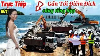 Trực tiếp 16/1 cận cảnh con đường vượt biển Hà Tiên ra cảng tổng hợp dần dần tới điểm đích