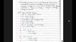 A sample of steam at 300&deg;c & Pressure of 10 bar is first expanded at a constant enthalpy to 5 bar &