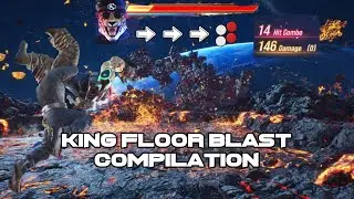 4 minutes of King Floor blast combos with inputs | Tekken 8 (4k)