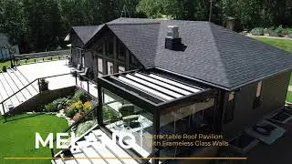Retractable Roof Pavilion With Frameless Retractable Glass Walls