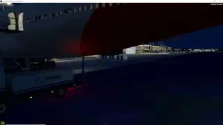 P3DV4.3 landing at FSDT KLAX testing dynamic lights and its impact on performance in pmdg 744