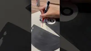 A Simple Magic 8 Ball Fortune Painting🎱 #shorts