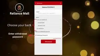 Reliance Mall App - Withdrawal process