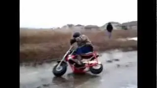 Mini bike crash