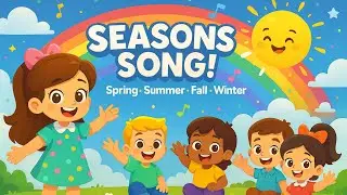 The Four Seasons Song for Kids | Learn Spring, Summer, Fall & Winter🌞🌊🍁☃️