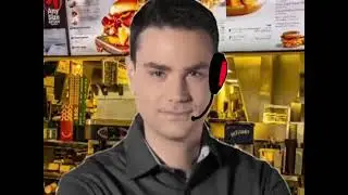 Ben Shapiro serves TRAVIS SCOTT BURGER with FRIES and LOGIC