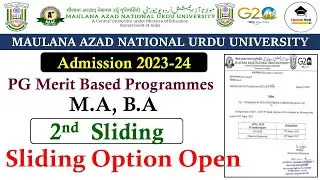 Manuu Sliding Option Open For M.A &B.A 2023 || Manuu Admission 2023-24 || @UniversityWorld