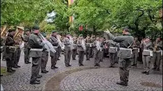 Die Militärmusik Kärnten spielt den Kärntner Liedermarsch beim Europatag 2024.