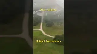 Rainy arrival into Amsterdam in zero visibility #travel #aviation #boeing #viral #netherlands