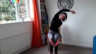 10 minute morning yoga challenge #feelgreatat8 day 3 - chair yoga - British Yoga #stayhomesavelives