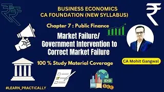 Market Failure and Government Intervention to Correct It | CA Foundation Economics | Public Finance