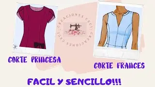 TRAZO DE CORTE FRANCES Y PRINCESA (Fácil y Sencillo)