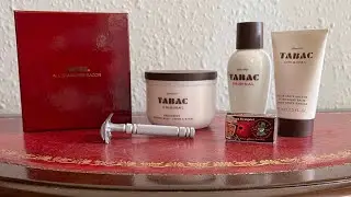 Tabac Tallow Shaving Soap, Feather ASD2 with A PAA Strangelet Platinum Blade third use!