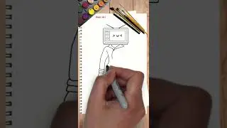TV Woman | How to draw TV Woman