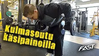 Hulkin treenikorneri: kulmasoutu käsipainoilla