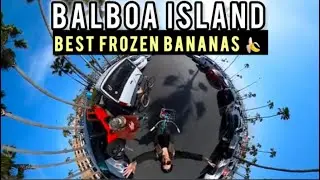 Balboa Island 🍌🚲Best frozen bananas #balboaisland #frozenbanana #balboabar